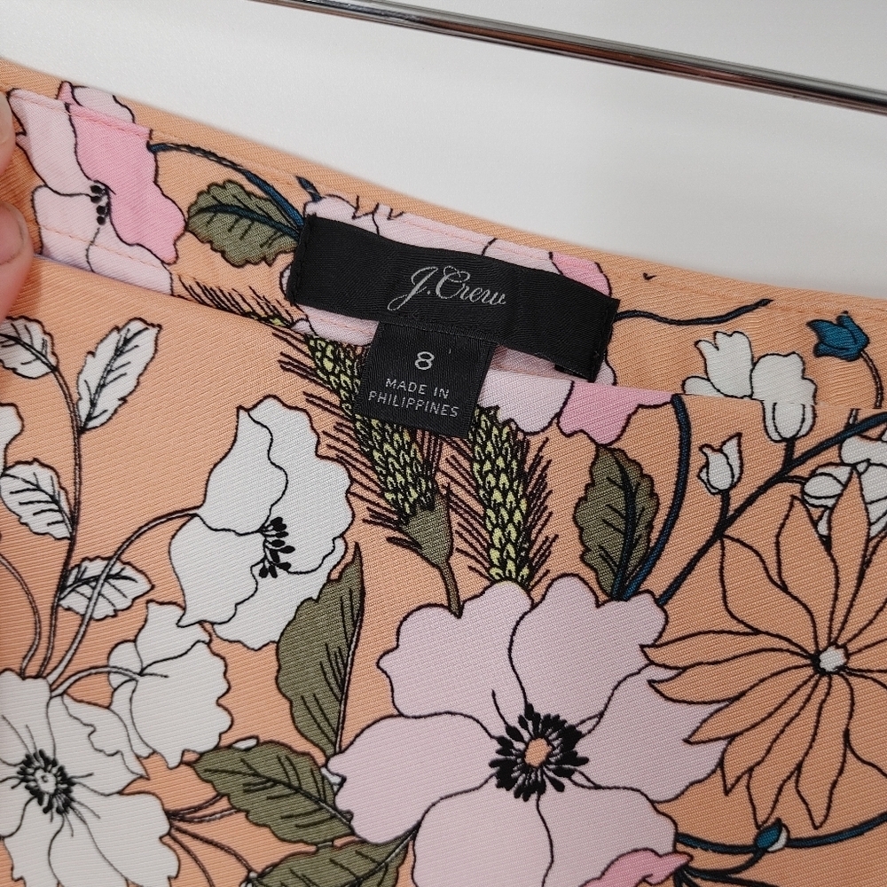 J Crew Satin Floral Midi Skirt - Picture 5 of 8